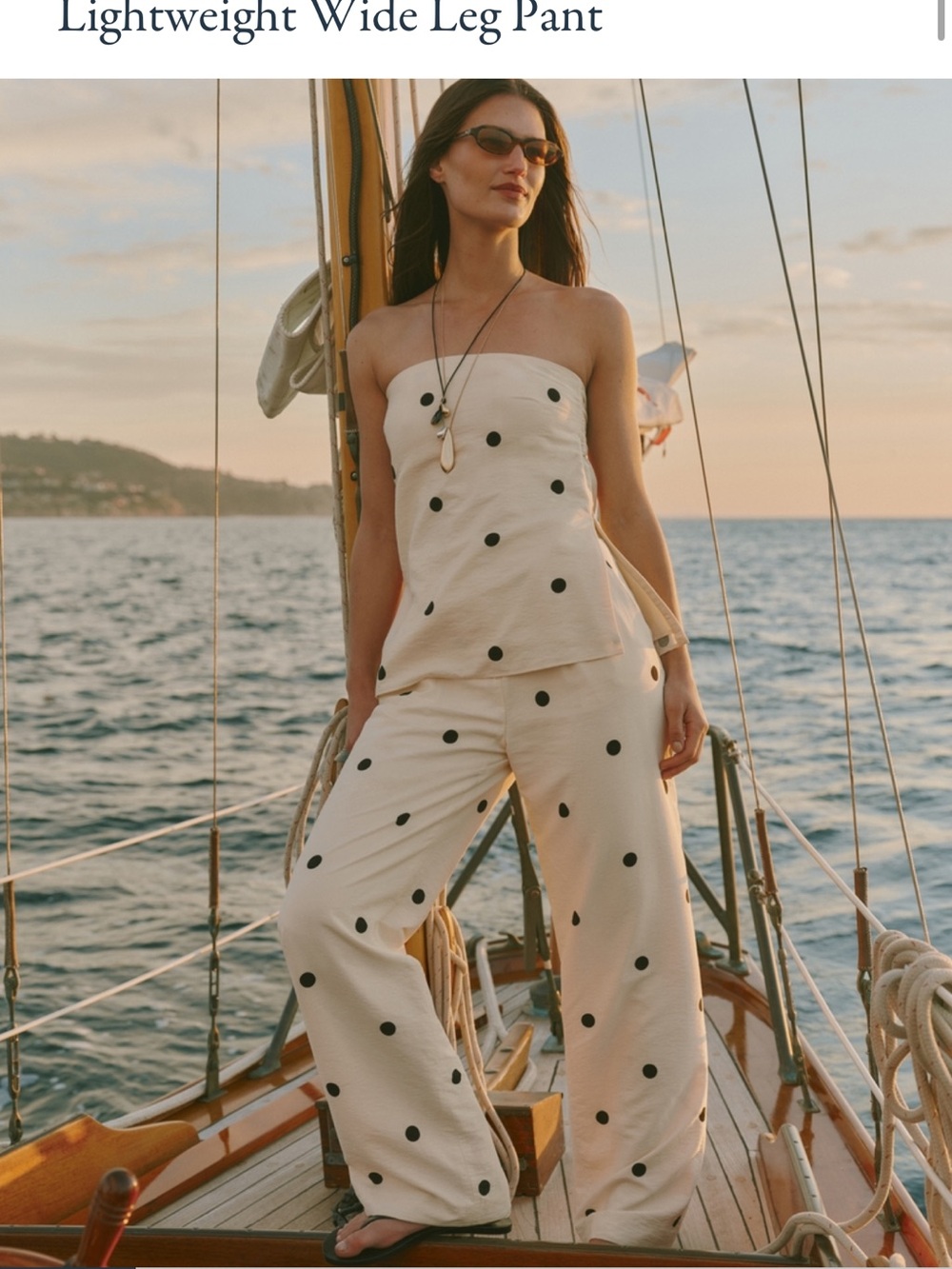 Abercrombie Sloane Polka Dot Wide Leg Pants - Curve Love